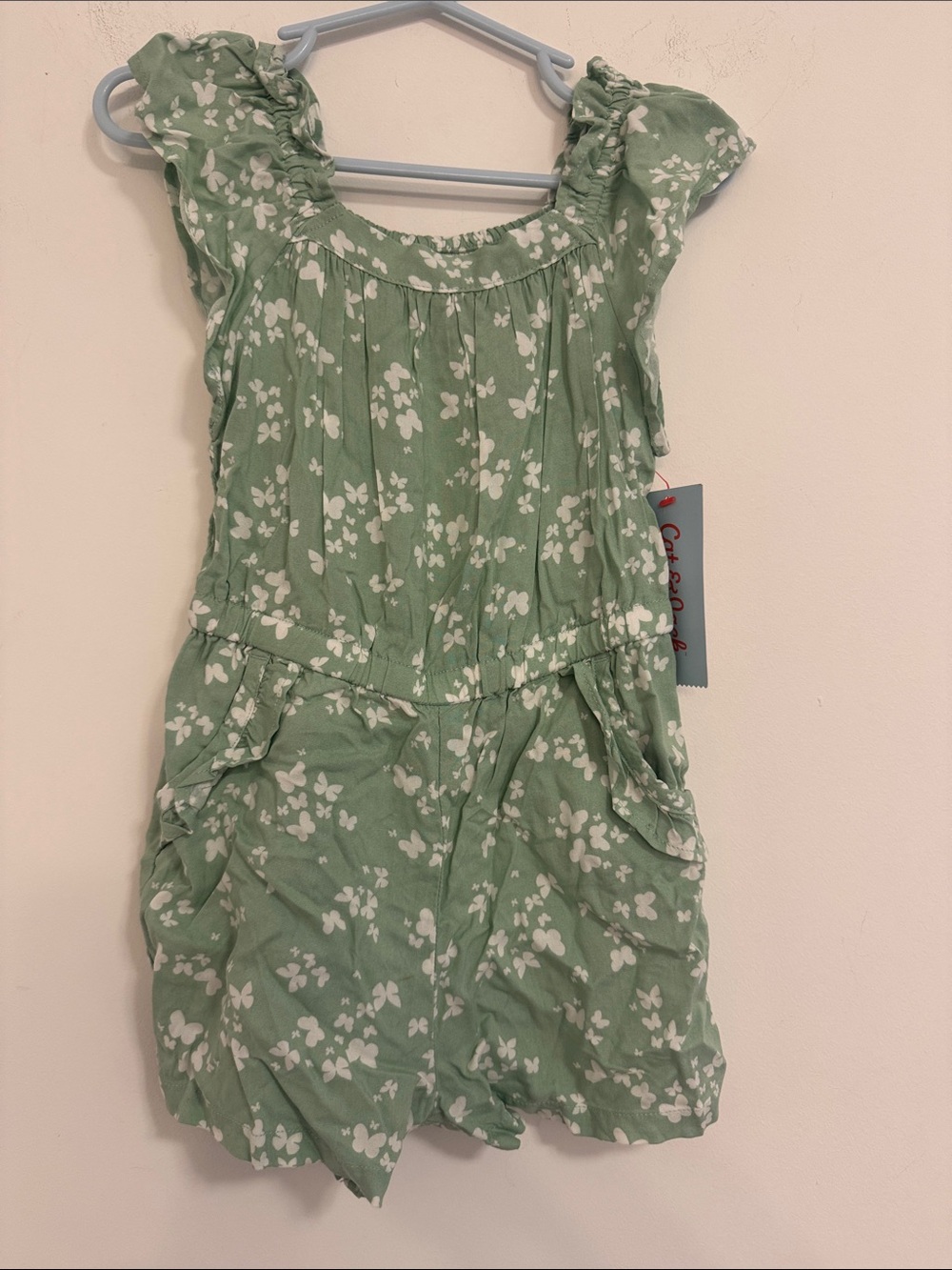 Cat & Jack green and white floral dress